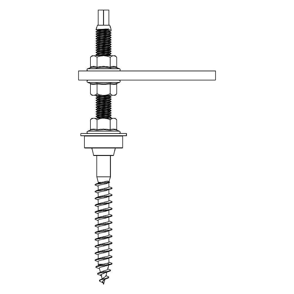 K2 - fénix - Kit Vis à double filetage M10x180