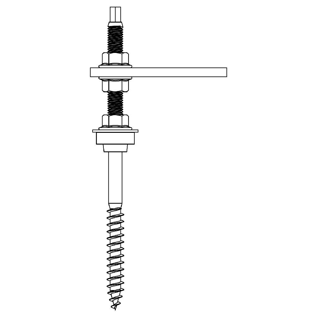 K2 - fénix - Kit Vis à double filetage M10x 200