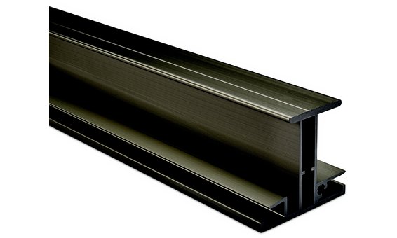 Lagerräumung – Creotecc – Schwarzes Horizontales Profil Alutec 6000 Mm, Höhe 40 Mm