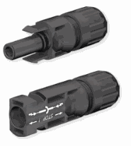 Destockage - Paar + Und - Mc4-Stecker (4 - 6 Mm2), Komplett Mit Schutzkontaktbuchse, Unmontiert