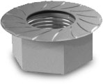 K2 - M10 Flanschmutter Mit Stopper