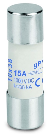 [04-2783250000] Fusible 10x38 15A 1000VDC gPV, 2 par String si plus de 2 String par MPP - Weidmuller