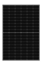 [01-LR5-54HIH 405M] Abverkauf Modul Longi LR5 54HIH 405M – 405 W – 1722 × 1134 × 30 mm – schwarzer Rahmen – MC4