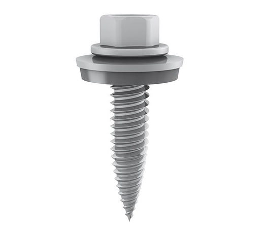 [02-2003524] K2 - Vis à tôle autoforeuse à tête hexagonale avec rondelle d'étanchéité 6x25 (boite de 160 pièces)
